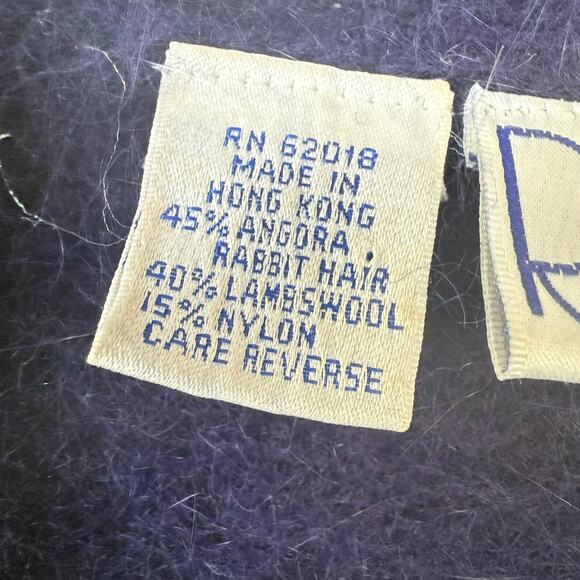 Rafaella Vintage ANGORA RABBIT HAIR WOOL Blend Buttondown sweater size 1X - Picture 5 of 10